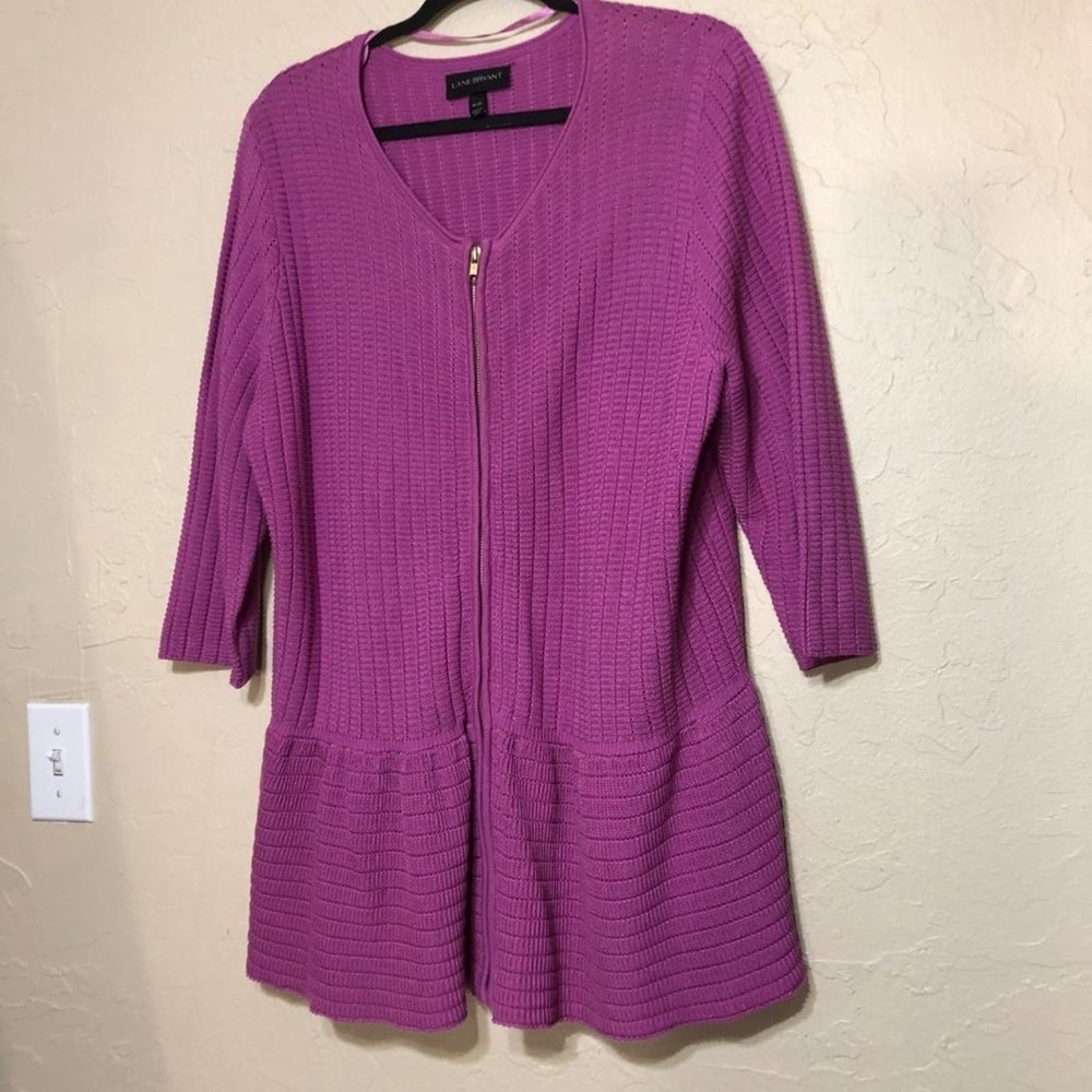 Lane Bryant Knit Zipper Sweater Cardigan 18/20